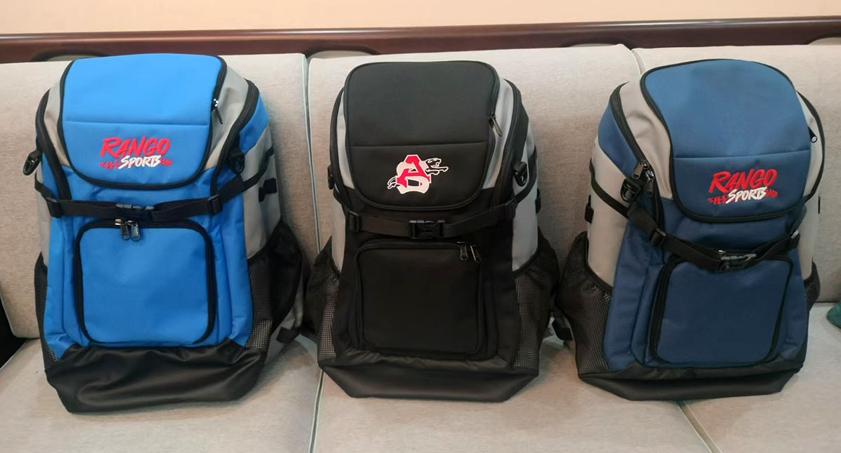 Rango Sports Walrus-Pack Deluxe baseball bags customized with logos with bats and team gear