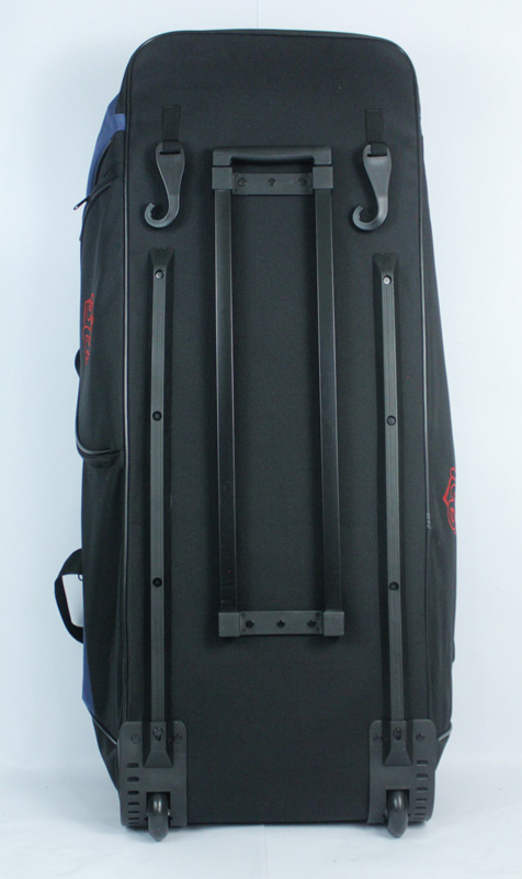 Back view of Rango Sports Clubhouse baseball bag design, showing two fence hooks for hanging the bag