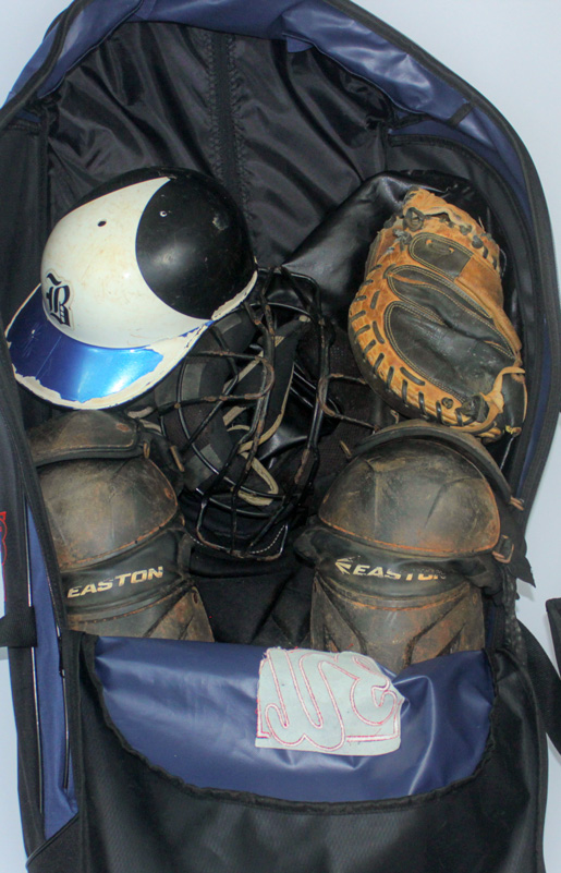 Rango Sports Clubhouse baseball bag fully loaded with catching equipment