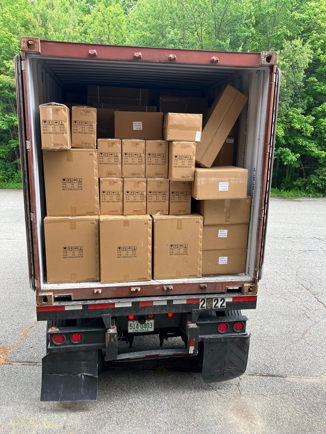 A truck full of Rango Sports boxes